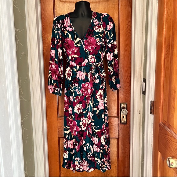 Band of the Free Boho Floral Wrap Dress - Picture 3 of 13